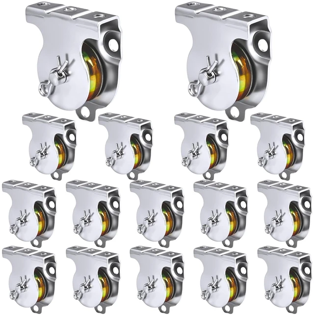 Main image of 16-Pack 1-1/2" Wall Mount Pulleys, 6000 lb for 3/8" Rope, Zinc-Plated