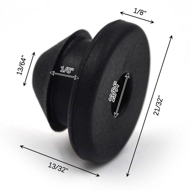 Alt view image 2 of 7 - 300 Pack Cable Railing Rubber Grommets | Fit 1/8" 5/32" 3/16" Cables for Metal Posts, Protective Sleeves for Indoor & Outdoor Railing