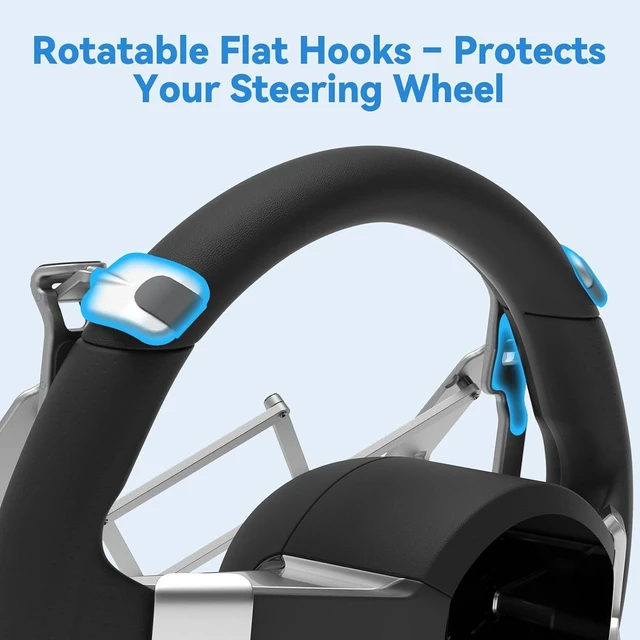 Alt view image 4 of 7 - Steering Wheel Car Laptop Mount Tray Height-Adjustable Car Desk for Laptop, iPad, Computer & Tablet, Foldable Portable Stand for Truck, SUV, Tesla & Motorhome Workstations