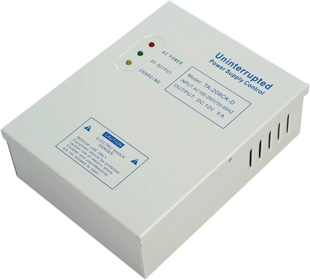 Main image of Power Supply Controller for Door Access, Electric Lock, Intercom & Camera Input 110V-240V AC to Output 12V DC 5A