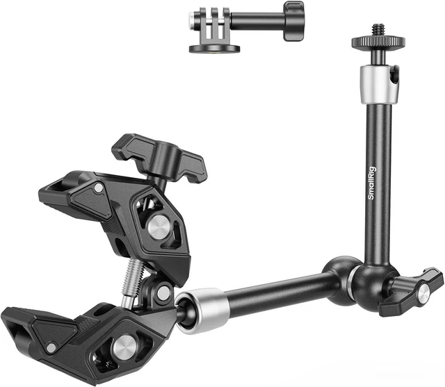 Main image of Magic Arm Clamp Kit Articulating Friction Arm with Super Clamp & 1/4"-20 Screw, for Camera, Light, Monitor, Webcam & Action Cameras, 1.5kg Load