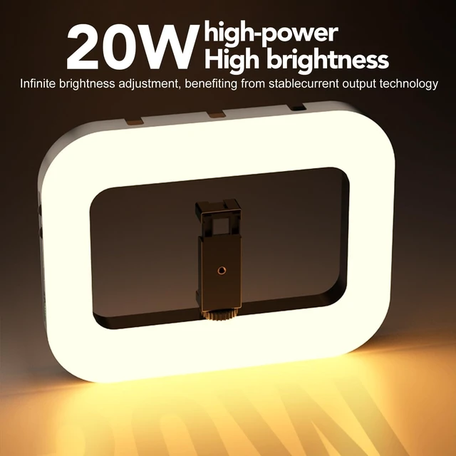 Alt view image 2 of 7 - Phone Ring Light with 80" Tripod & 8000mAh Battery, 2700K-6500K for TikTok, YouTube & Vlogging