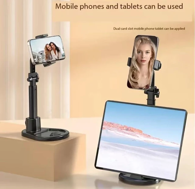 Alt view image 2 of 7 - Phone Cooler Stand, Height-Adjustable Desktop Cell Phone Stand with Cooling Fan for Live Streaming, Compatible with All iPhone & Android Phones