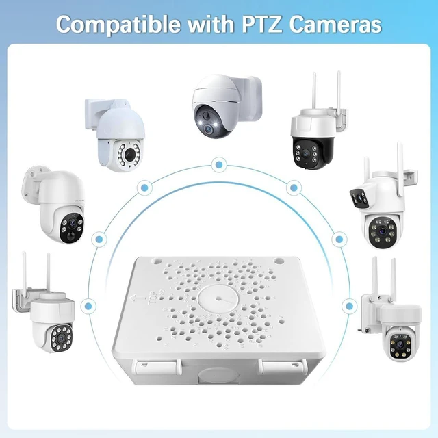 Alt view image 4 of 7 - Security Camera Junction Box for PTZ Cameras, Outdoor IP65 Waterproof CCTV Mounting Bracket, ABS Plastic Cable Concealment Box (4 Pack)