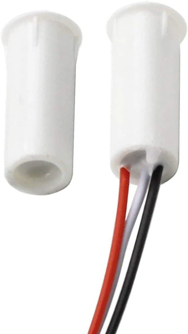 Alt view image 5 of 6 - RC-35 NC/NO Magnetic Reed Switch, Recessed Wired Door Window Alarm Contact Sensor for Home Security & Burglar Alarm Systems, Sets of 10, White