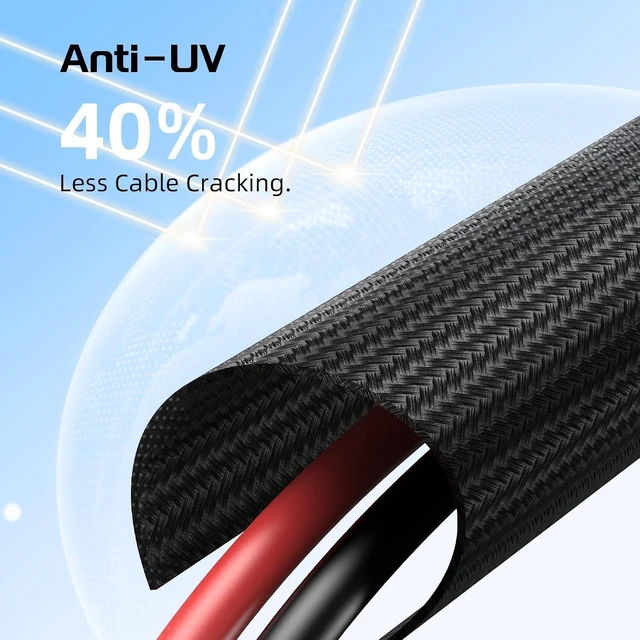 Alt view image 5 of 7 - 10AWG 30FT Solar Panel Extension Cable, Flame Retardant Twin Wire 10 Gauge with IP68 Female & Male Waterproof Connectors & Dust Caps for Home, RV