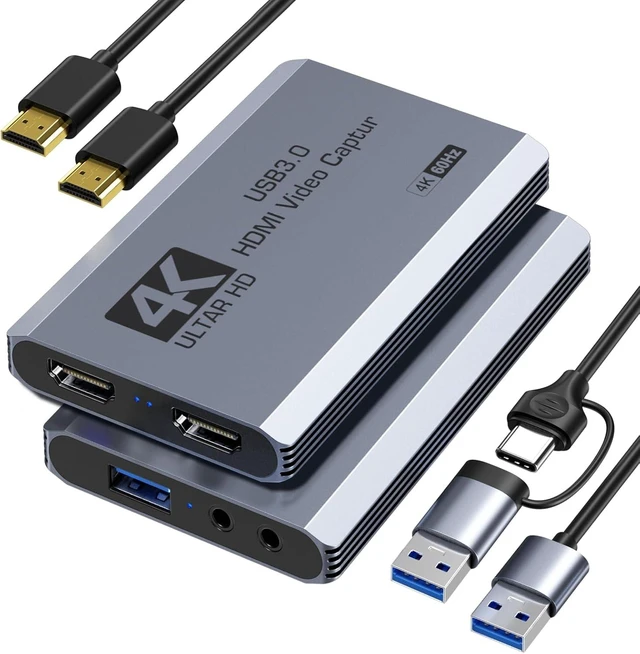 Main image of Video Capture Card, USB 3.0 Capture with 4K HDMI Loop-Out, 4K 60FPS/1080P 240FPS Video Game Capture for PS5/Camera/PC/Streaming