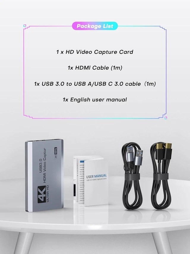 Alt view image 6 of 7 - Video Capture Card, USB 3.0 Capture with 4K HDMI Loop-Out, 4K 60FPS/1080P 240FPS Video Game Capture for PS5/Camera/PC/Streaming