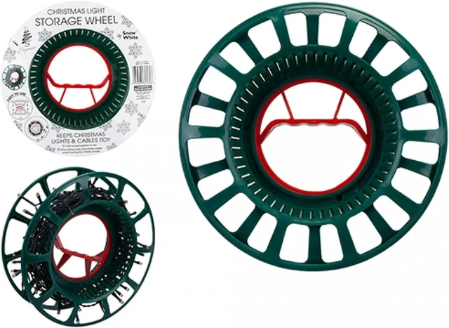 Alt view image 2 of 5 - Christmas String Light Storage Wheel Wind-Up Reel & Cable Organizer, Tangle-Free Tree Light Cradle