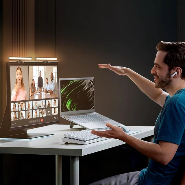 Alt view image 2 of 7 - Video Conference Light Bar, Eye-Caring Screen Light for Webcam Streaming & Zoom Meetings