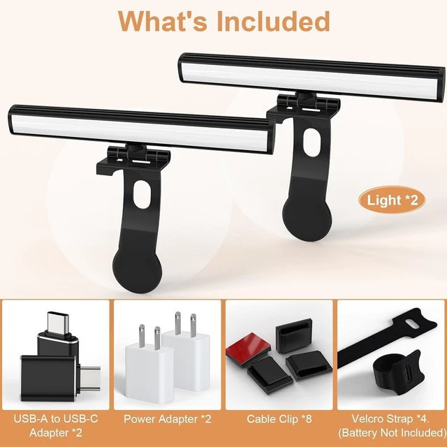 Alt view image 5 of 7 - Video Conference Light Bar, Eye-Caring Screen Light for Webcam Streaming & Zoom Meetings