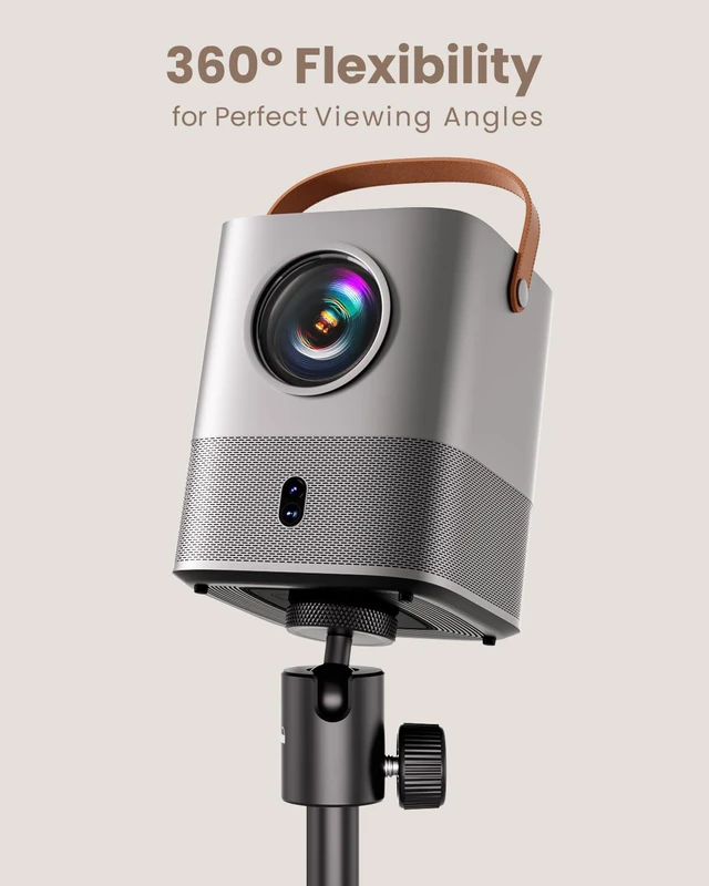 Alt view image 3 of 6 - 32" Portable Projector Stand for Outdoors Adjustable Tripod for Home & Outdoor Movie Night, 1/4" Screw Adapter, 360° Rotation Ball Head