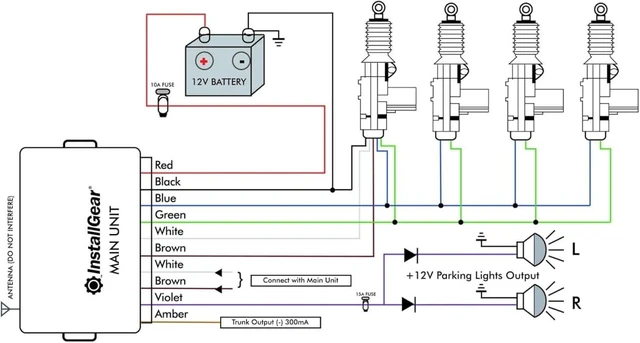Alt view image 7 of 7 - Keyless Entry System with Two 3-Button Remotes & 4 Door Actuators, Central Locking Power Lock Kit for Car, Auto, Truck