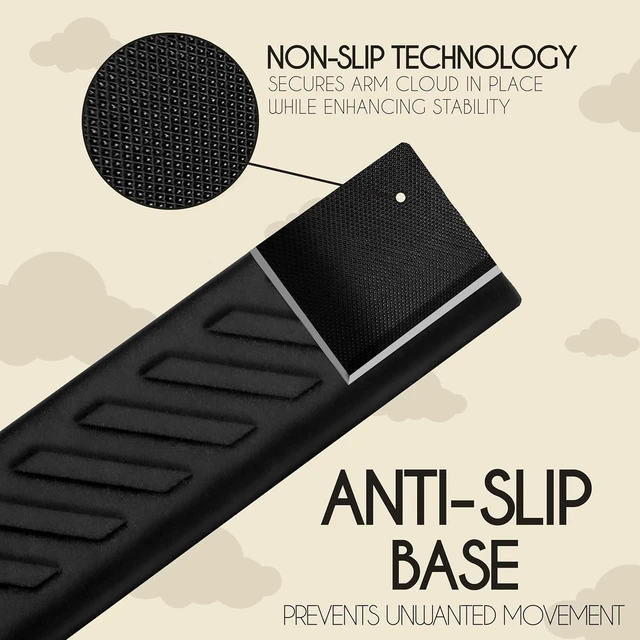 Alt view image 3 of 7 - ArmCloud Extra-Long 28 Inch Desk Arm Rest Full-Arm Memory Foam Support for Wrist, Elbow & Forearm, No-Slip Desk Edge Pad for Typing, Work & Gaming