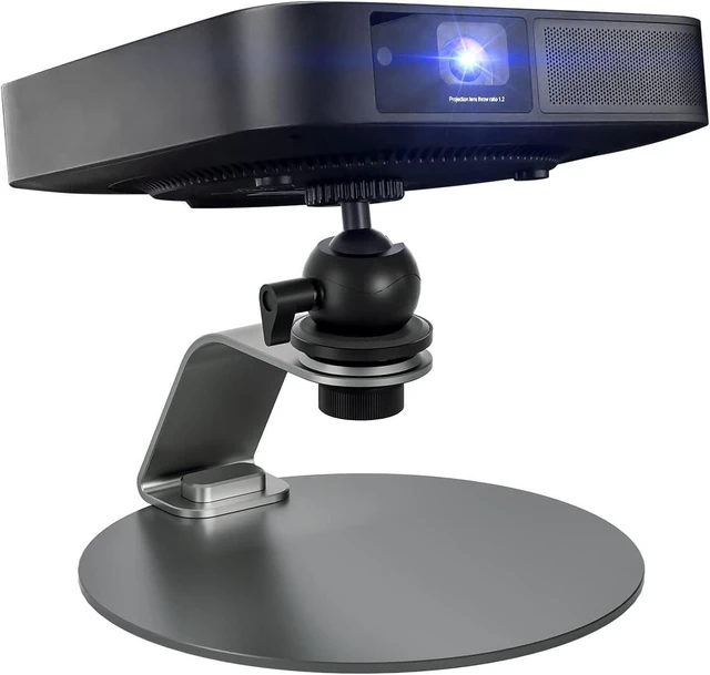 Main image of Movable Projector Stand with 38mm Ball Head Tilt Portable Desktop Mount for 3.5mm Input Projectors, Home Office & Outdoor