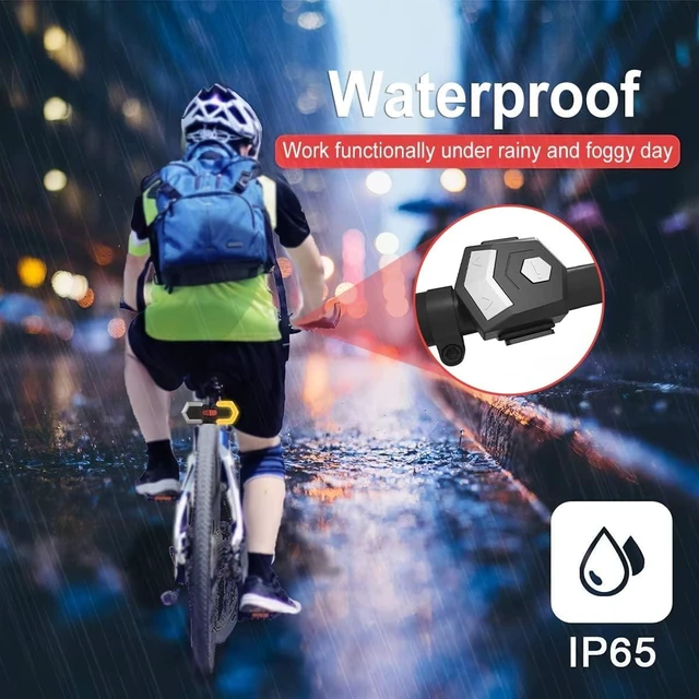 Alt view image 4 of 7 - Bike Tail Light with Turn Signal Split Front & Rear Bicycle Turn Signals, 5 Modes, USB Rechargeable Waterproof E-Bike Light for Road Cycling Safety