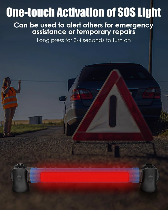 Alt view image 7 of 7 - 3000LM LED Work Light, Rechargeable Underhood Light with Hooks & Rotating Magnetic Base, Cordless Battery-Powered Mechanic Light for Car Repairing, Inspection, Workshop & Emergency