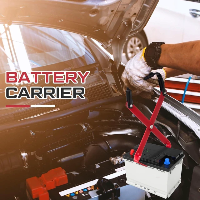 Alt view image 6 of 7 - 2 Pcs Universal Car Battery Carrier Lifter Heavy Duty Tool for Lifting & Carrying Batteries