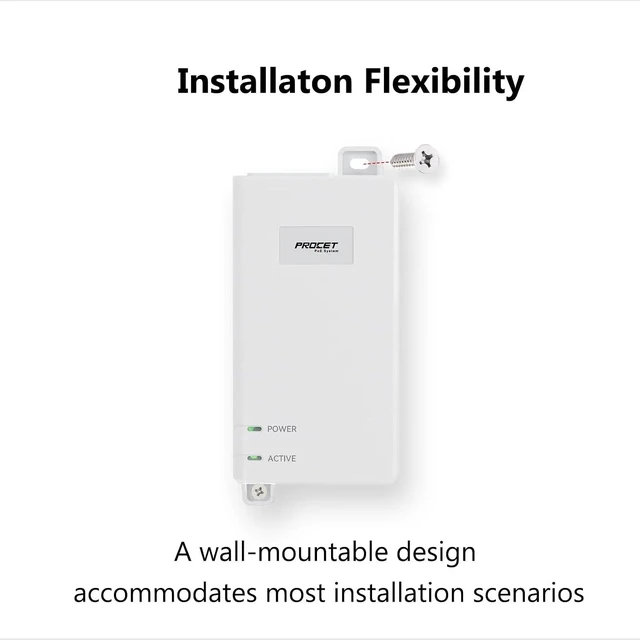 Alt view image 4 of 5 - 60W 10Gbps PoE++ Injector, IEEE802.3bt/at/af Compliant, Supplies 15.4W/30W/60W Power Over Ethernet up to 328ft for Camera / Access Point, EN60GB-10