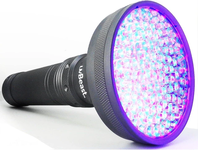 Main image of V2 Black Light UV Flashlight, High-Definition Flood Effect 385-395nm UV, Works in Ambient Light, for Commercial/Domestic Use, USA Stock, UK Design