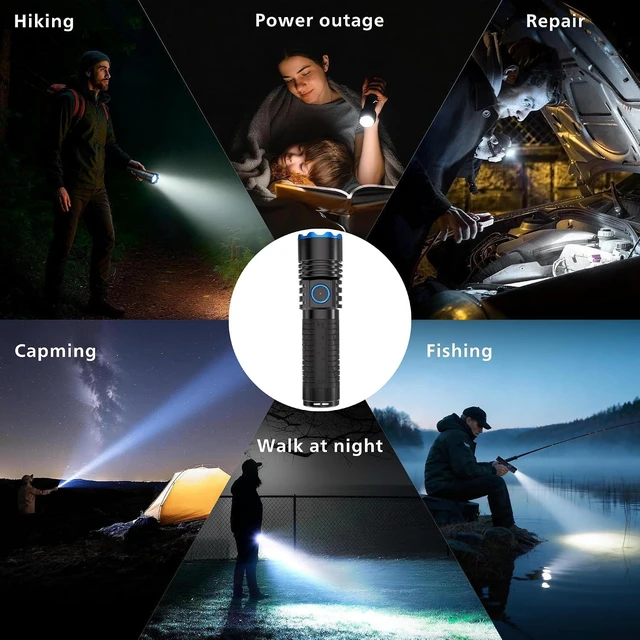 Alt view image 7 of 7 - EDC Flashlight High Lumens for Home 5 Modes Bright LED Tactical Pocket Flashlight for Emergencies, Hunting & Camping, Everyday Carry Gift for Men