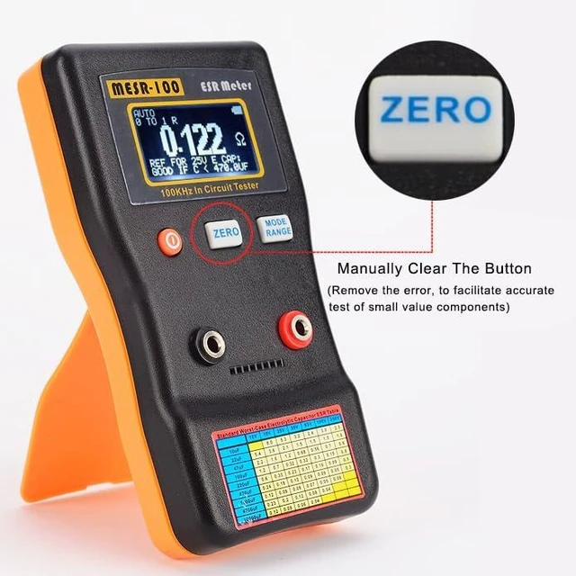 Alt view image 3 of 7 - Auto Ranging In-Circuit ESR Meter MESR-100 V2, Capacitor Tester / Low Ohm Meter up to 0.01 to 100R for Capacitance & Resistance Circuit
