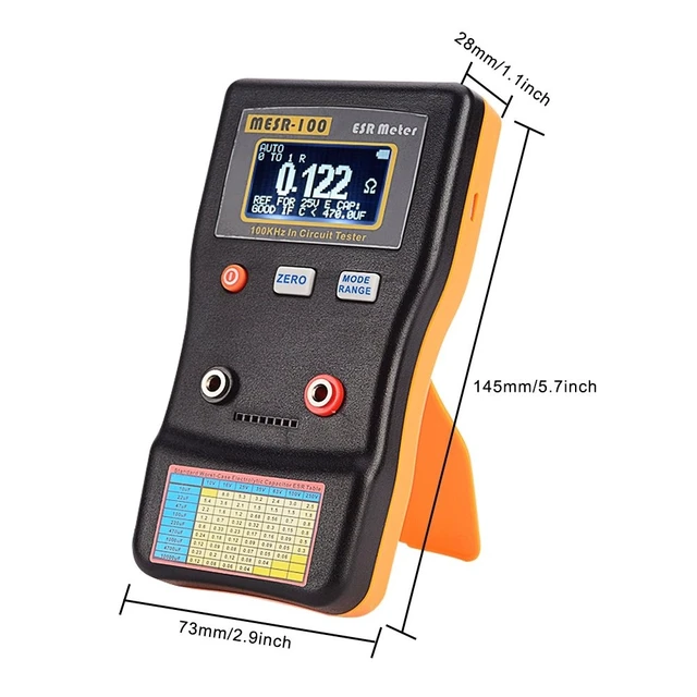 Alt view image 5 of 7 - Auto Ranging In-Circuit ESR Meter MESR-100 V2, Capacitor Tester / Low Ohm Meter up to 0.01 to 100R for Capacitance & Resistance Circuit