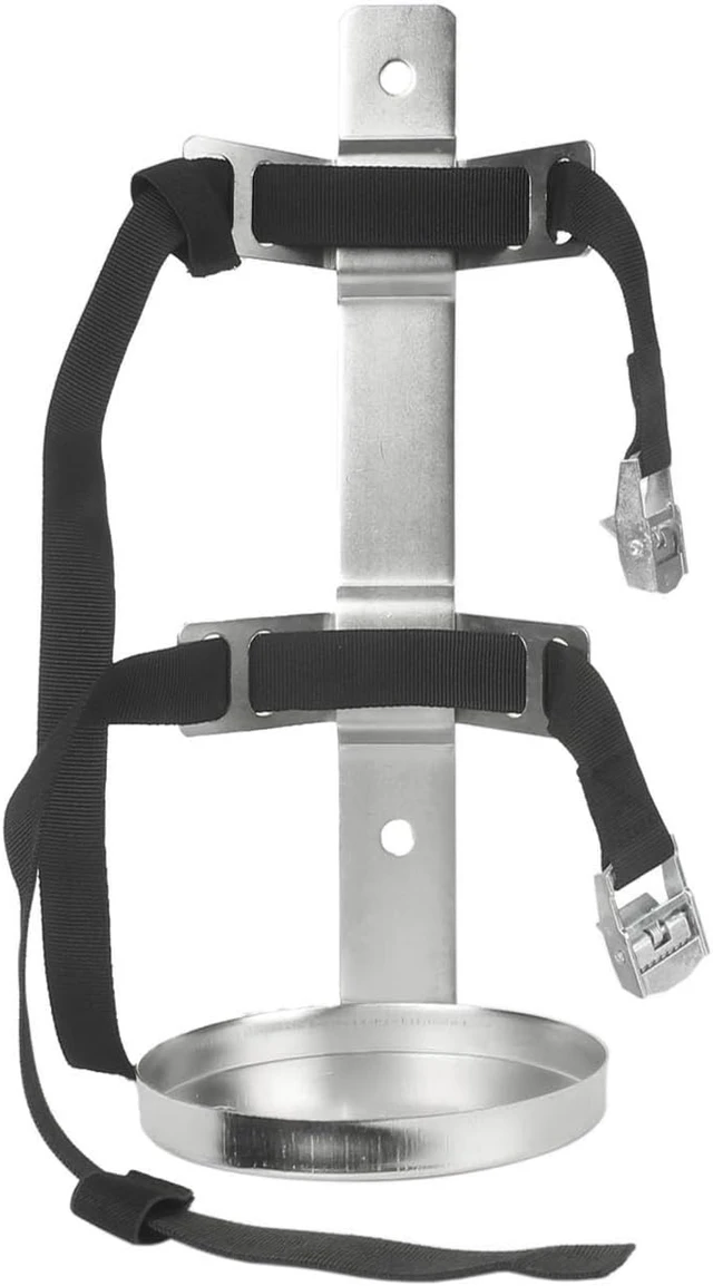 Alt view image 6 of 6 - Fire Extinguisher Wall Hanging Mount Bracket - Holder for Home, Car, RV, Truck & Mini Extinguishers (5LB Stainless Steel, 2 Pcs)