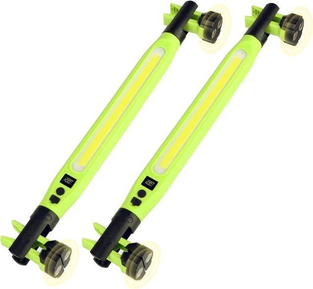 Main image of 2-Pack Rechargeable LED Work Light, 3000LM Portable Mechanic Light with Magnetic Base, Hanging Hooks & Clamps, 4-Mode Under-Hood Light with Red SOS for Car Repair & Garage