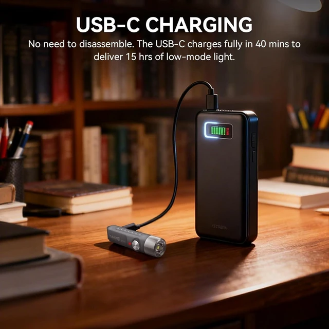Alt view image 4 of 7 - S11-T Rechargeable Keychain Flashlight (4-PCS) 500 High Lumens EDC Mini with Magnet, LED Pocket Light for Outdoor, Camping & Hiking
