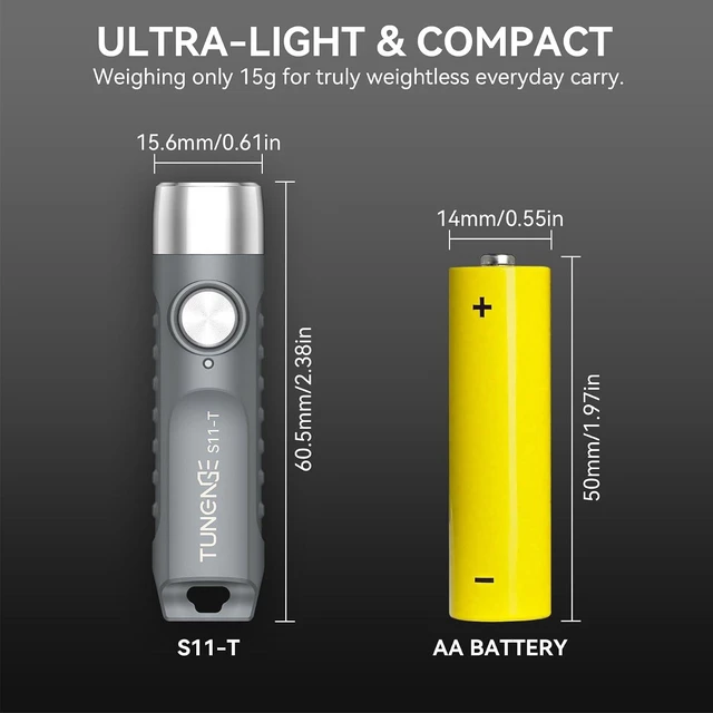 Alt view image 6 of 7 - S11-T Rechargeable Keychain Flashlight (4-PCS) 500 High Lumens EDC Mini with Magnet, LED Pocket Light for Outdoor, Camping & Hiking