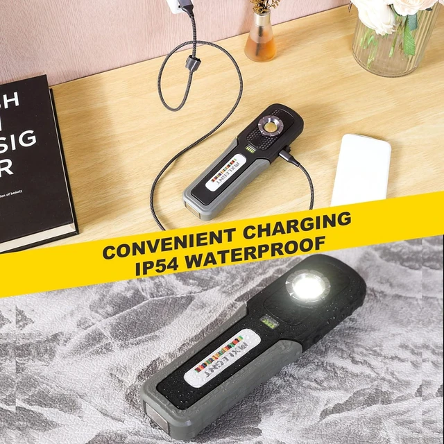 Alt view image 4 of 7 - Rechargeable LED Detailing Paint Inspection Lamp with Magnet & Swirl Finder for Car Mechanics, Color Match Light 2700k 4500k 6500k, 93+ CRI, 500LM