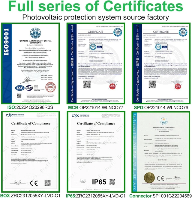 Alt view image 6 of 7 - 32 Amp DC 500V Solar Disconnect Switch Circuit Breaker with Lightning Surge Protector, IP65 Breaker Box, Plug-and-Play for Outdoor Solar