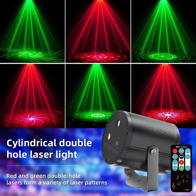 Alt view image 2 of 7 - 2 Pack Mini Cylinder DJ LED Party Light Sound Activated ABS Strobe Stage Lighting for New Years/Club/Bar/Birthday/KTV/Home Decor