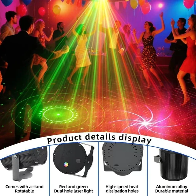 Alt view image 5 of 7 - 2 Pack Mini Cylinder DJ LED Party Light Sound Activated ABS Strobe Stage Lighting for New Years/Club/Bar/Birthday/KTV/Home Decor