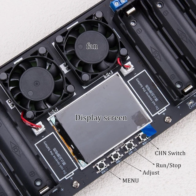 Alt view image 6 of 7 - 1 Pcs Type-C 8-Channel 18650 Lithium Battery Capacity Tester mAh/mWh Digital Detector Module with Internal Resistance Test, Auto Charge/Discharge