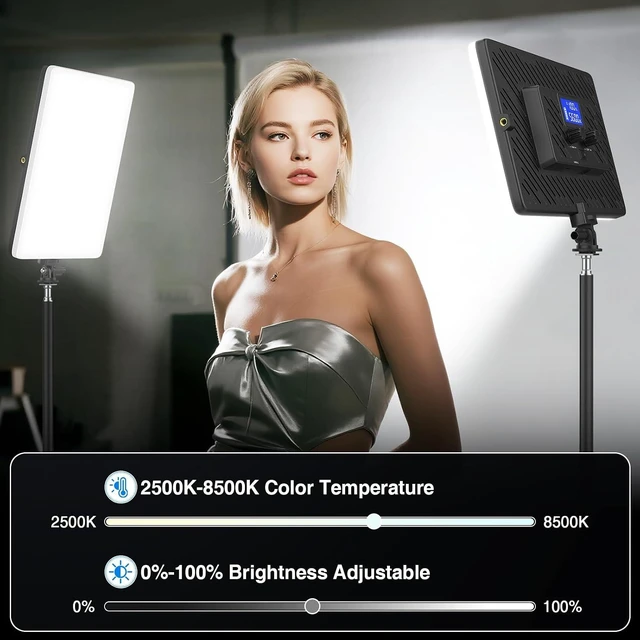 Alt view image 4 of 7 - 20W LED Video Photography Light Panel, Type-C & Built-in 4000mAh