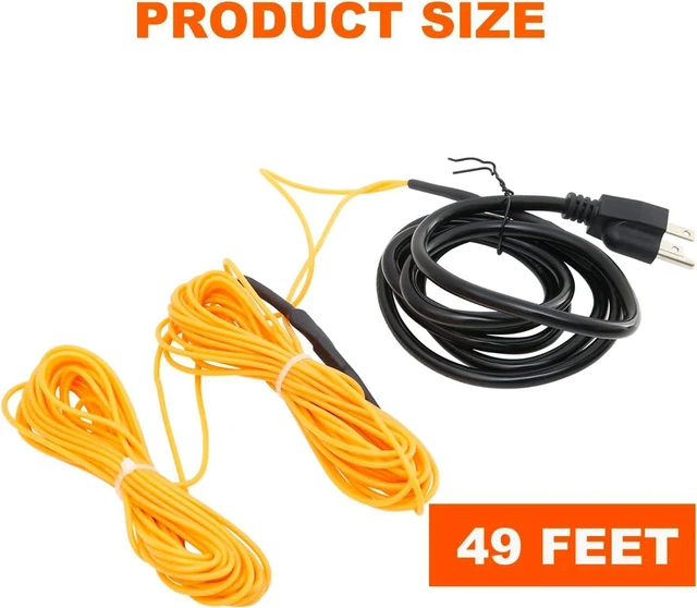 Alt view image 6 of 6 - 49 Ft Electric Soil Heating Cable, Greenhouse Plant Soil Heater Cable to Keep Soil Warm for Garden & Cold Frame