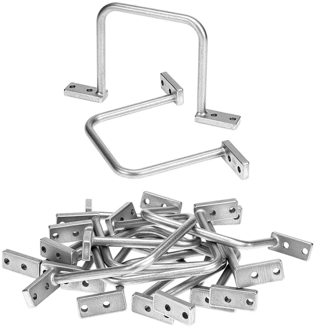 Main image of 25 Pcs 3-Inch Aluminum Distribution D Rings, for Efficient Electric Cable Sorting in Commercial & Residential Settings, Silver