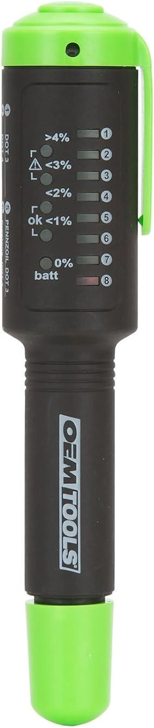 Alt view image 2 of 6 - 25269 Digital Brake Fluid Tester for DOT 3, DOT 4 & DOT 5.1, Moisture Tester with LED Indicator, Auto Shut Off, Pocket Clip, AAA Battery Powered