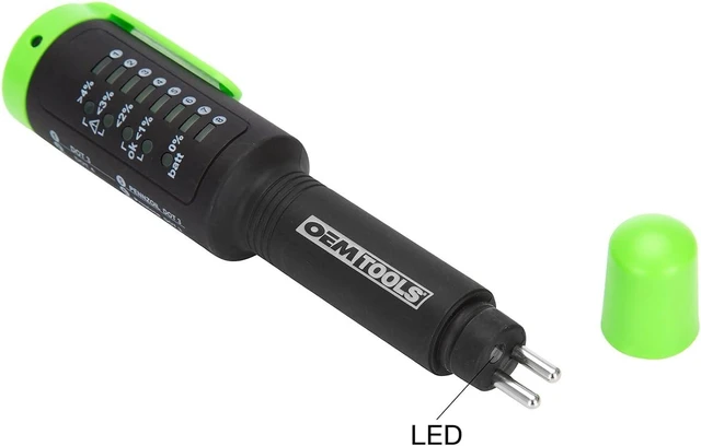 Alt view image 4 of 6 - 25269 Digital Brake Fluid Tester for DOT 3, DOT 4 & DOT 5.1, Moisture Tester with LED Indicator, Auto Shut Off, Pocket Clip, AAA Battery Powered