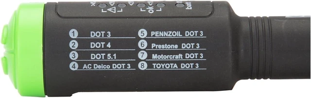 Alt view image 5 of 6 - 25269 Digital Brake Fluid Tester for DOT 3, DOT 4 & DOT 5.1, Moisture Tester with LED Indicator, Auto Shut Off, Pocket Clip, AAA Battery Powered