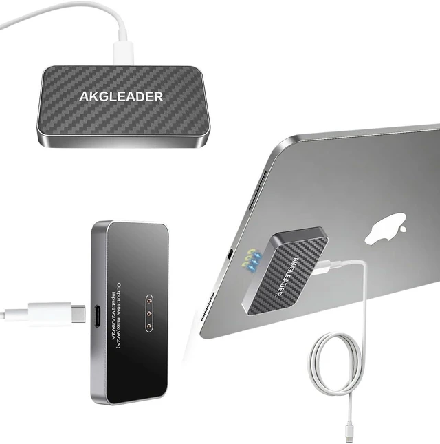 Alt view image 2 of 7 - Magnetic Wireless Charger for iPad Pro 13" M4/M5 ONLY 35W Fast Charging Smart Connector, Aluminum Alloy Pad with USB-C Cable (Adapter Not Included)