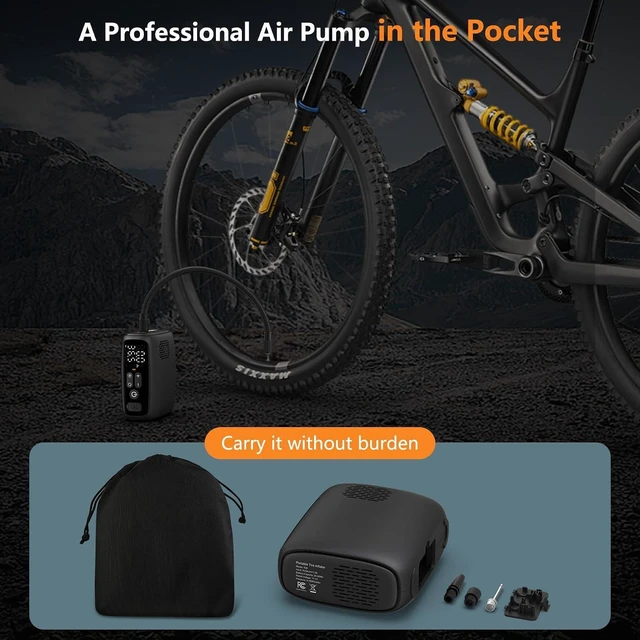Alt view image 5 of 6 - 150PSI Portable Tire Inflator Air Compressor 28-Cylinder 12V Electric Pump, 140W, Auto Shut-Off & LED Light