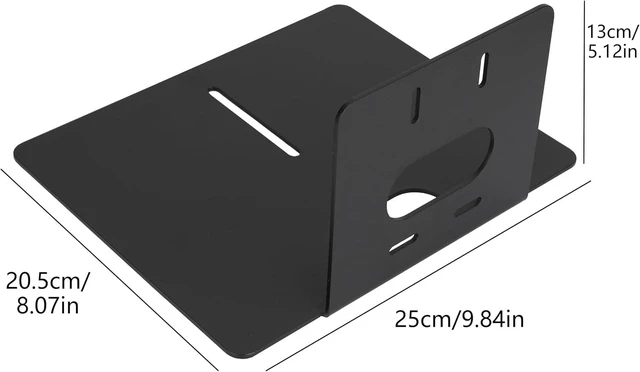 Alt view image 3 of 7 - PTZ Camera Wall Mount Bracket Heavy-Duty Steel Centre-Mount Support, Powder-Coated, 25×20.5×13 cm, Includes Hardware & Cloth (Black, 2-Pack)