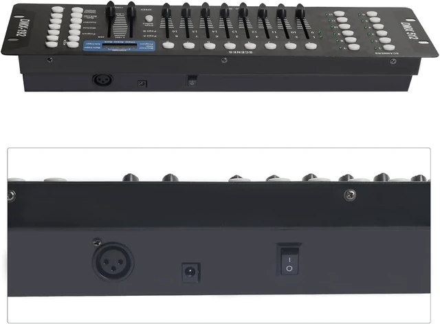 Alt view image 5 of 7 - 192 Channel DMX512 Light Controller for DJ Lights DMX Board with 2m/6.6 ft Cables for Stage Light Control