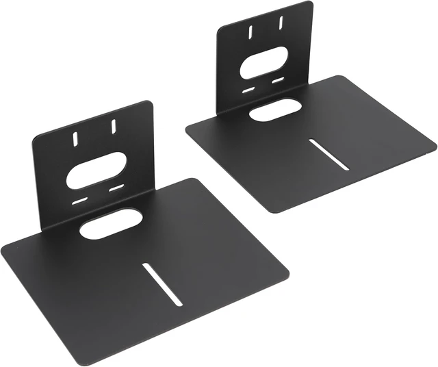 Alt view image 5 of 7 - PTZ Camera Wall Mount Bracket Heavy-Duty Steel Centre-Mount Support, Powder-Coated, 25×20.5×13 cm, Includes Hardware & Cloth (Black, 2-Pack)