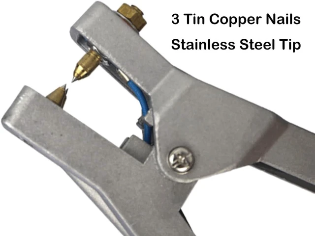 Alt view image 4 of 7 - Anti-Static Ground Cable Clamp with 16.4ft Coiled Cable, Aluminum Alloy, 3 Copper Nails, Clamps 23mm for Gas Station, Oil Depot & Chemical Plant