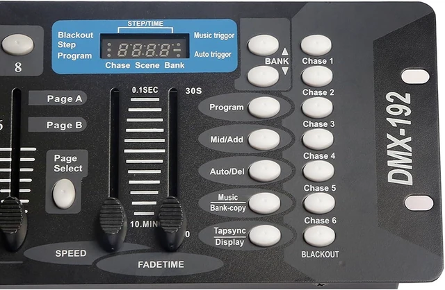 Alt view image 7 of 7 - 192 Channel DMX512 Light Controller for DJ Lights DMX Board with 2m/6.6 ft Cables for Stage Light Control