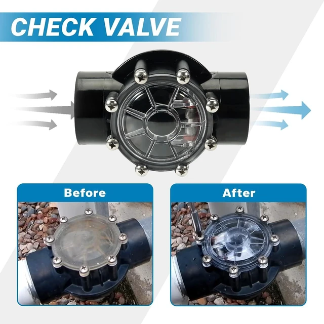 Alt view image 5 of 6 - 7305 Check Valve Replacement for Jandy 2 Inch to 2-1/2-Inch PVC 180-Degree Check Valve, Compatible with Pool and Spa